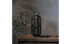 Runda Solcellslampa 30cm Svart