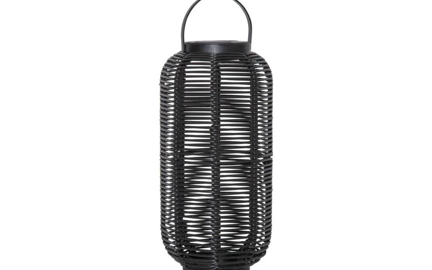 Runda Solcellslampa 30cm Svart