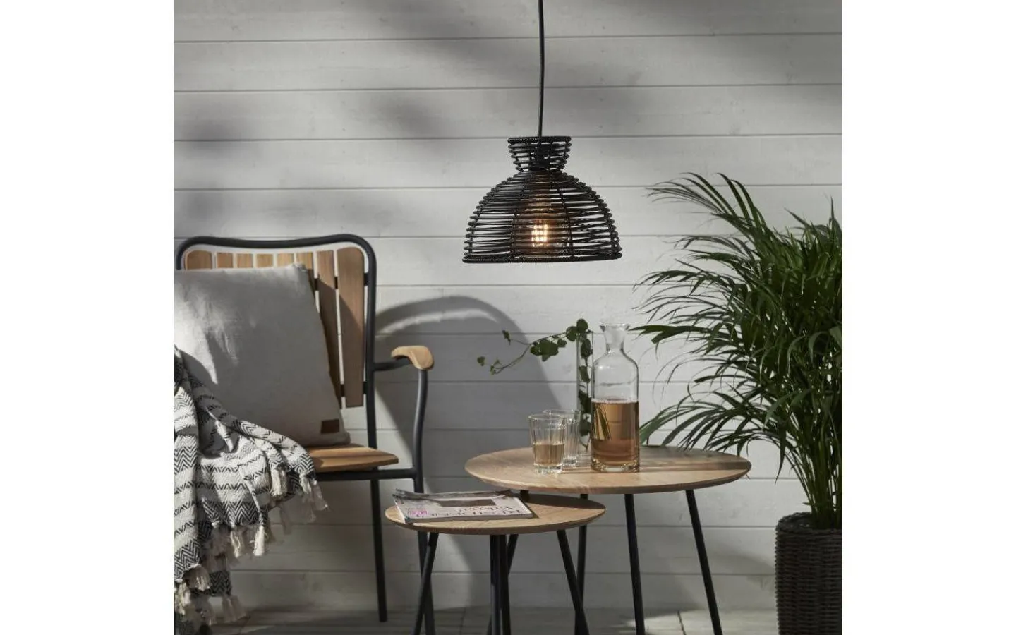 Star Trading Runde Takskärm 26cm Svart* Taklampor Utomhus