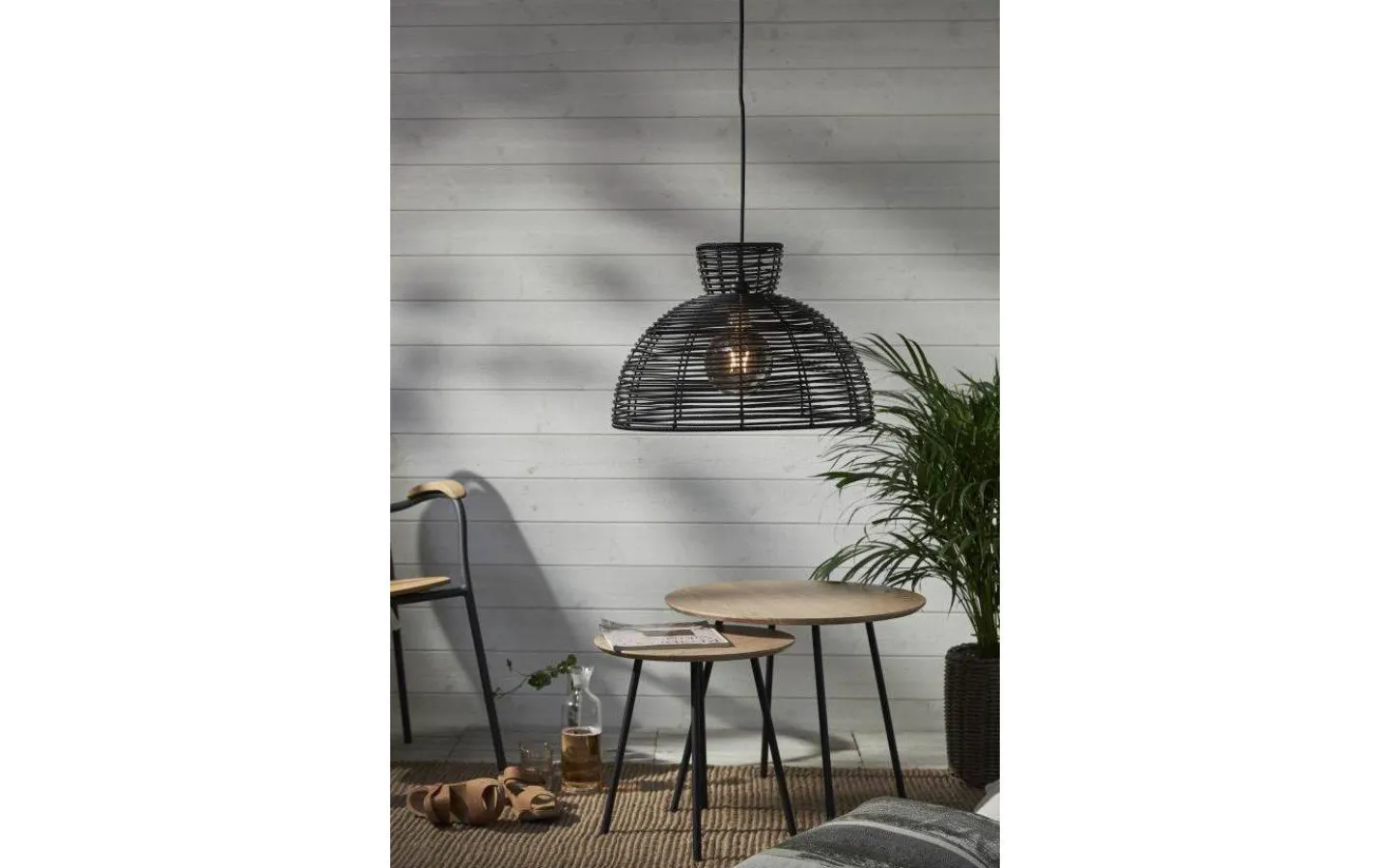 Star Trading Runde Takskärm 47cm Svart* Taklampor Utomhus