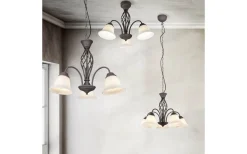 Trio Lighting Rustica Takkrona 55cm 3-delad E27 rustik* Stora Taklampor Ø50-69 Cm