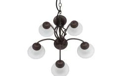 Stora Taklampor Ø50-69 Cm<Trio Lighting Rustica Takkrona 60cm 5-delad E27 rustik