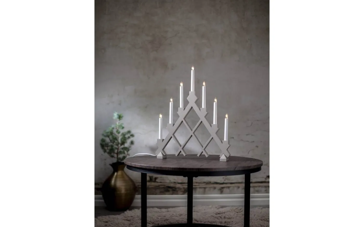 Rut Adventsljusstake Beige 53cm