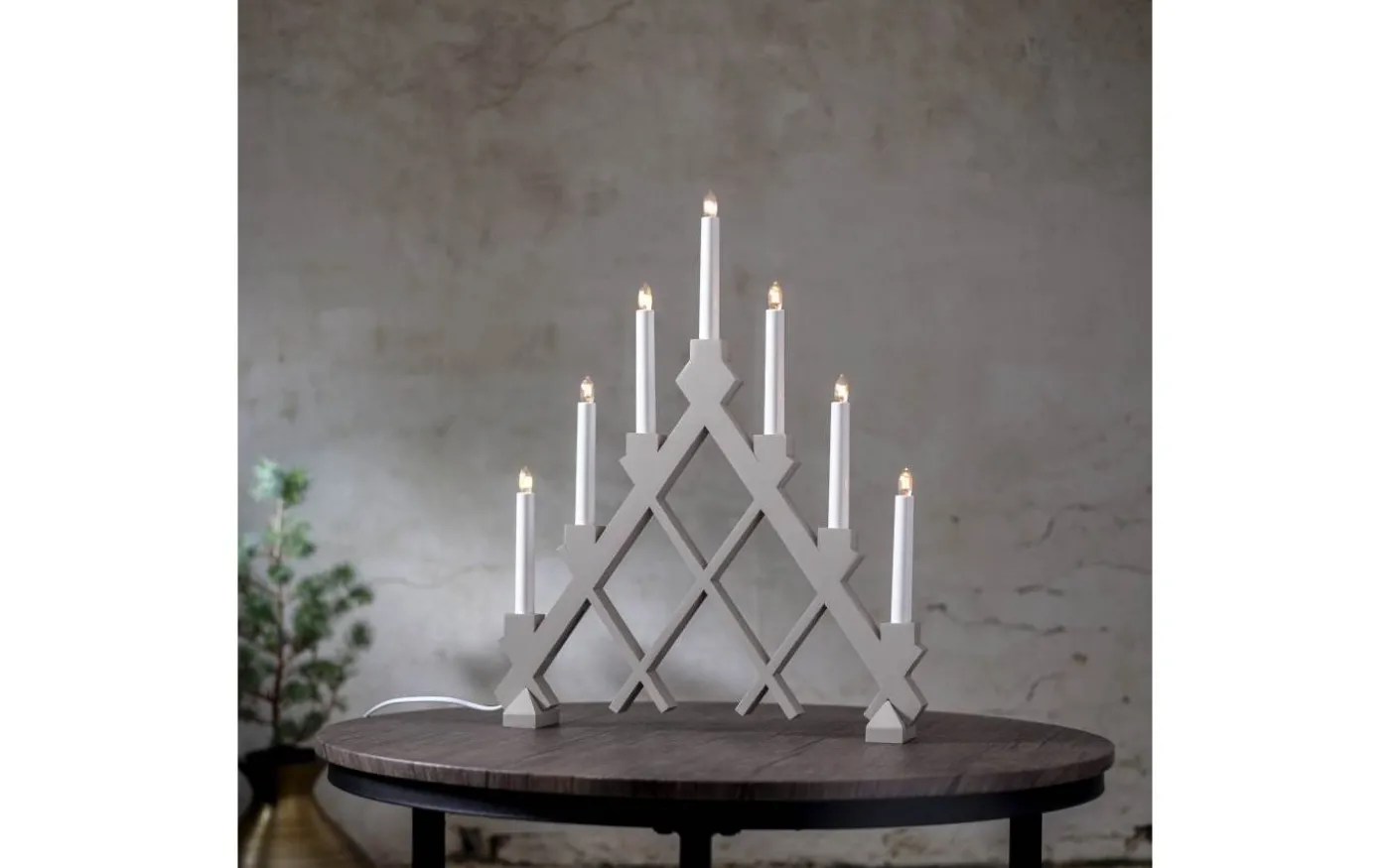 Rut Adventsljusstake Beige 53cm