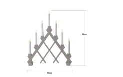 Rut Adventsljusstake Beige 53cm