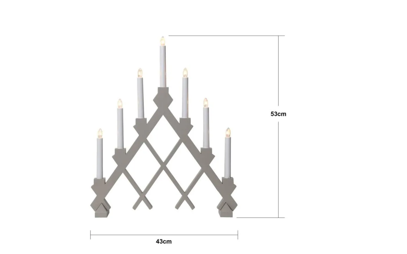 Rut Adventsljusstake Beige 53cm
