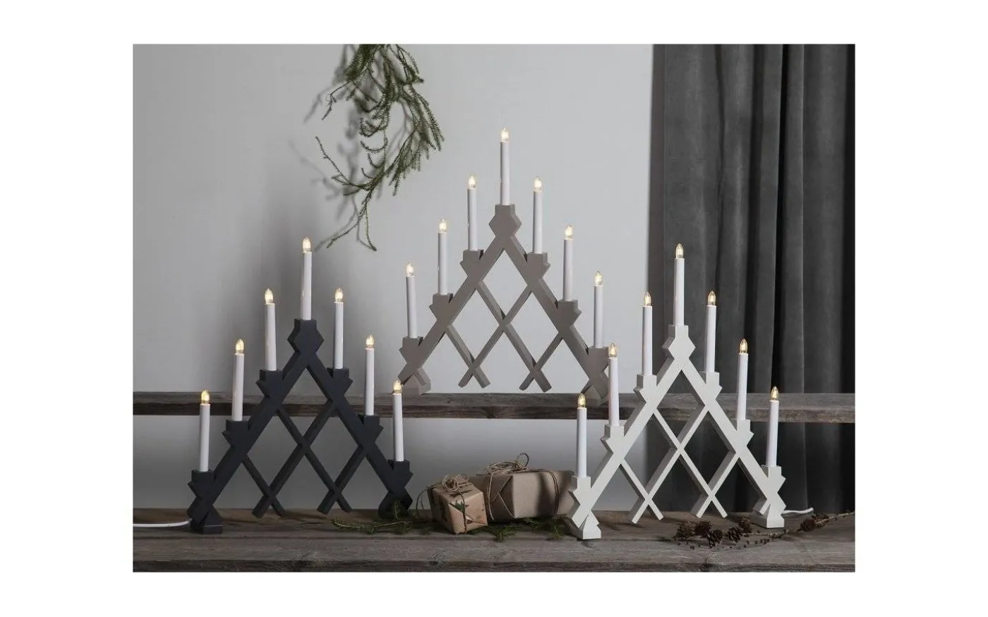 Rut Adventsljusstake Mörkgrå 53cm