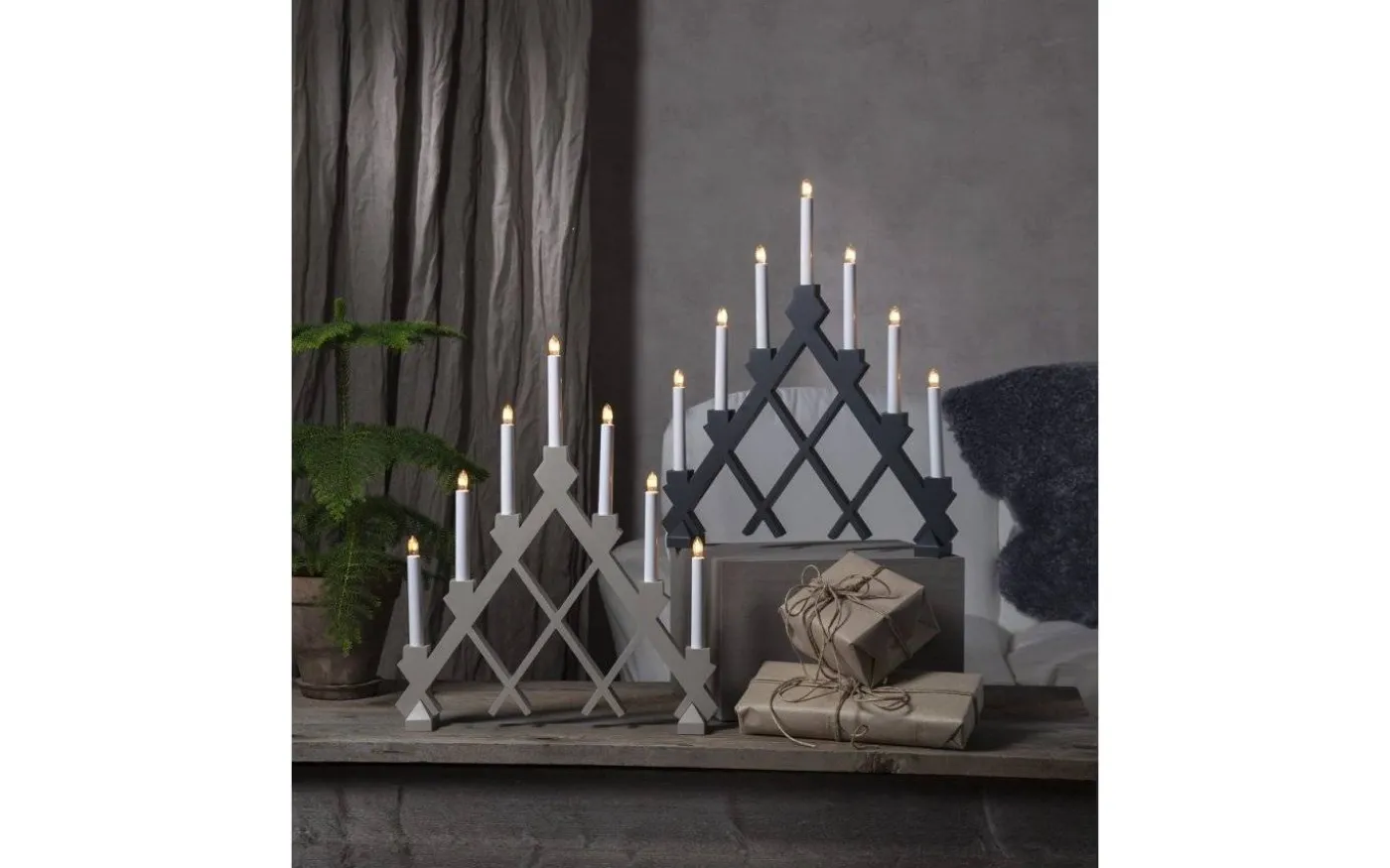 Rut Adventsljusstake Mörkgrå 53cm