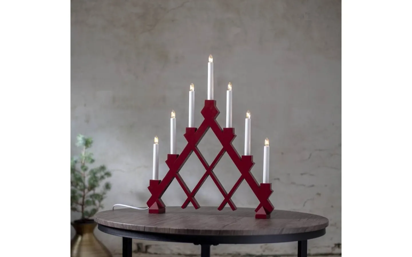 Star Trading Rut Adventsljusstake Röd 53cm* Adventsljusstakar 31-60 Cm