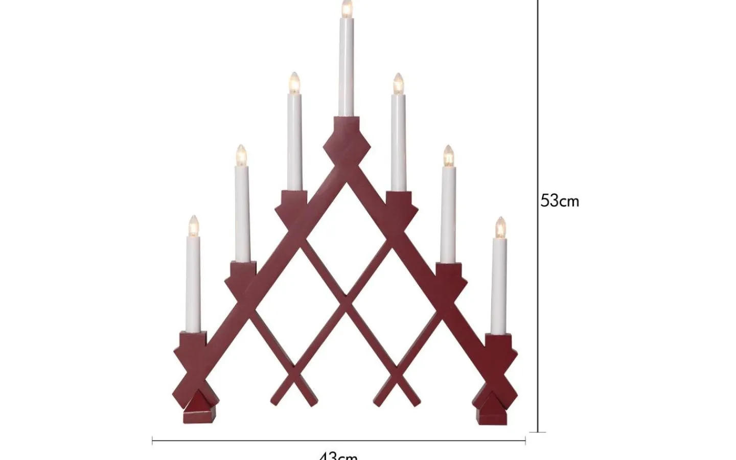 Star Trading Rut Adventsljusstake Röd 53cm* Adventsljusstakar 31-60 Cm