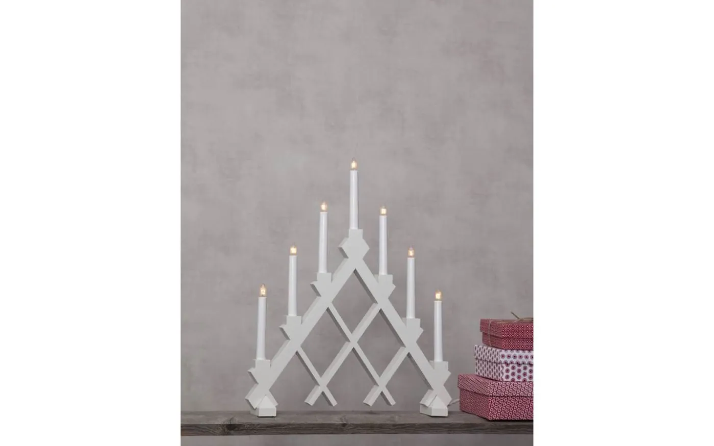 Rut Adventsljusstake Vit 53cm