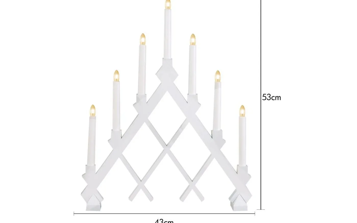 Rut Adventsljusstake Vit 53cm