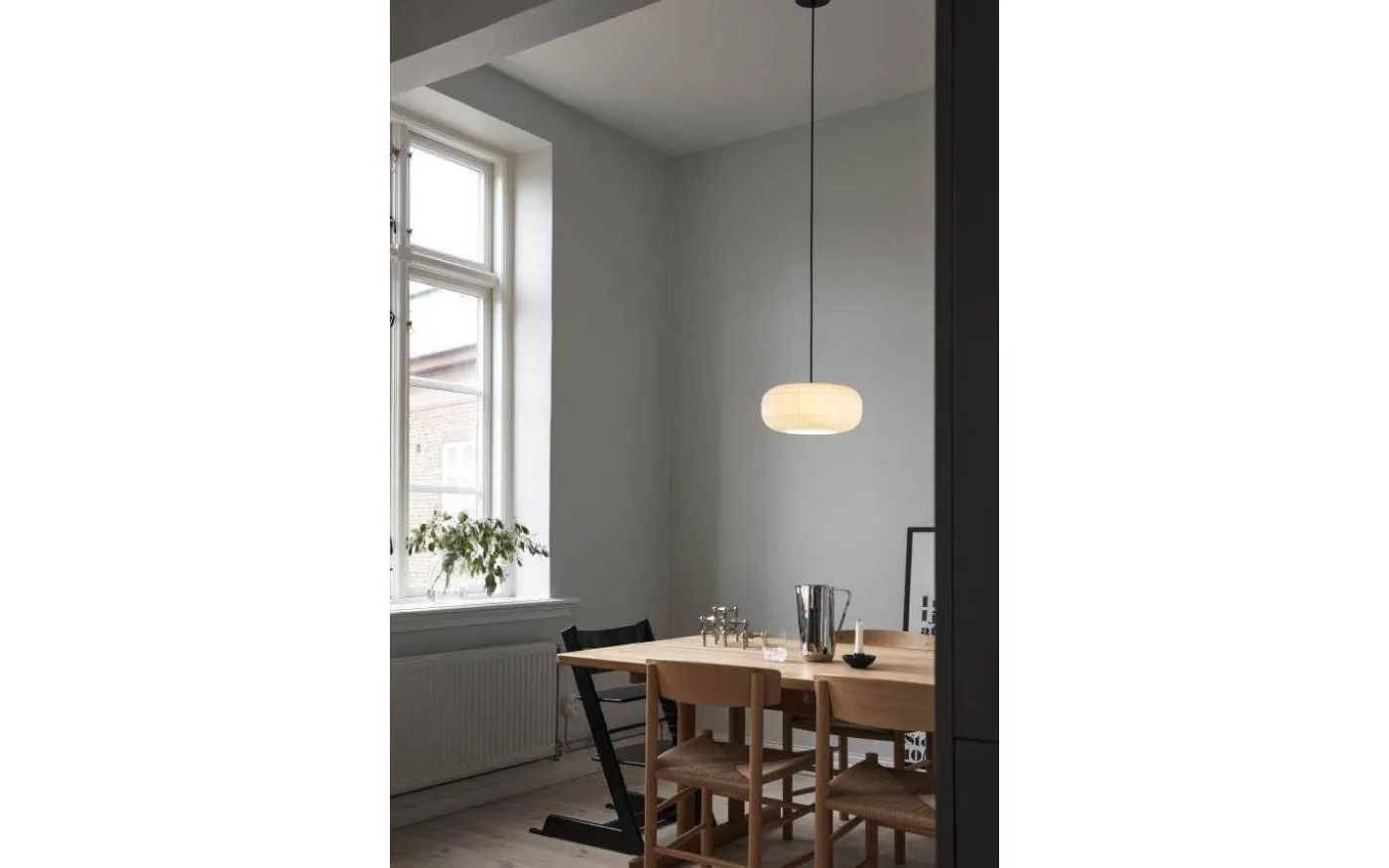 Rut Taklampa 35cm Opalvit