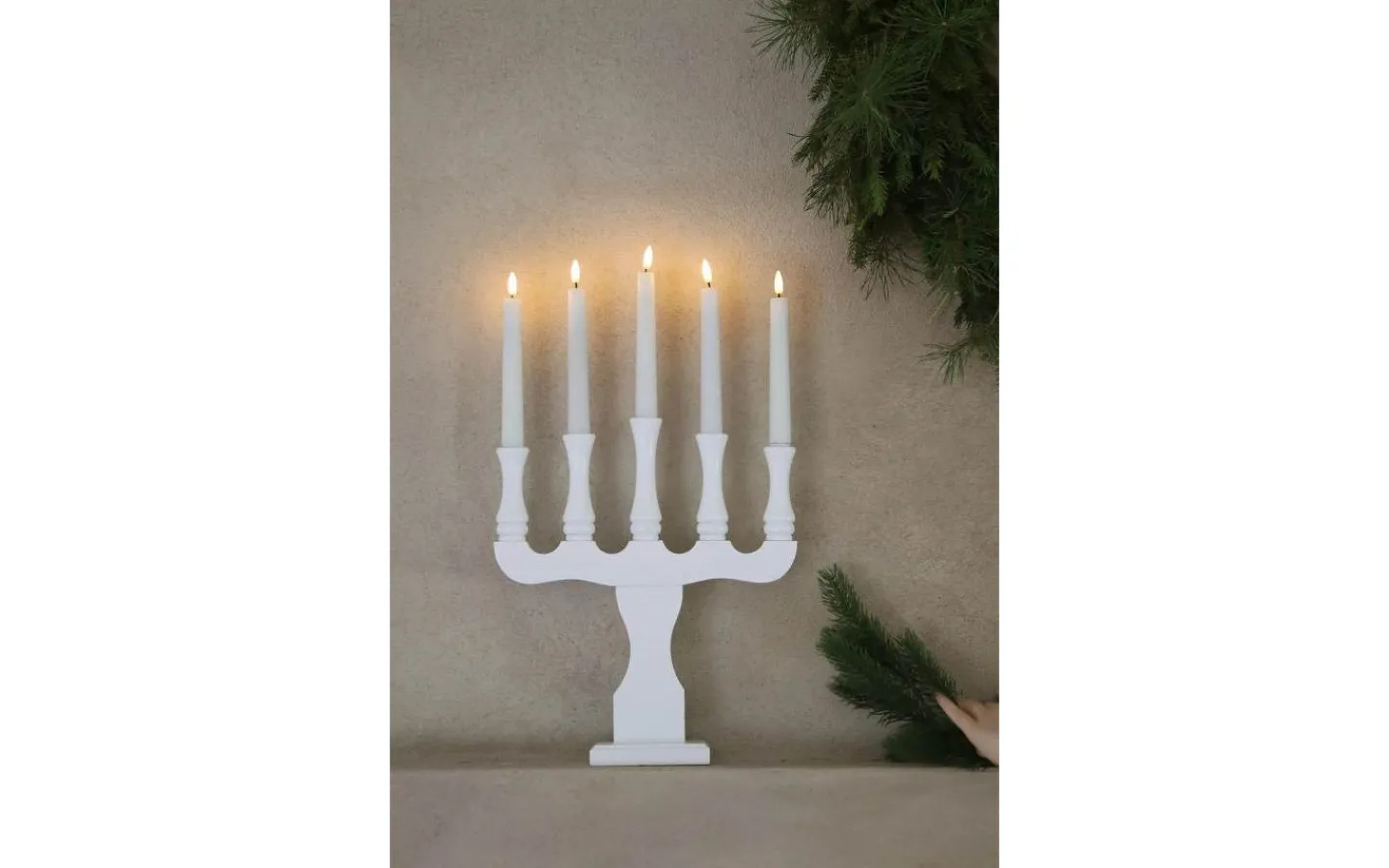 Markslojd Rydboholm Batteridriven Adventsljusstake 53cm Vit* Batteridrivna Adventsljusstakar|Visa Alla Adventsljusstakar