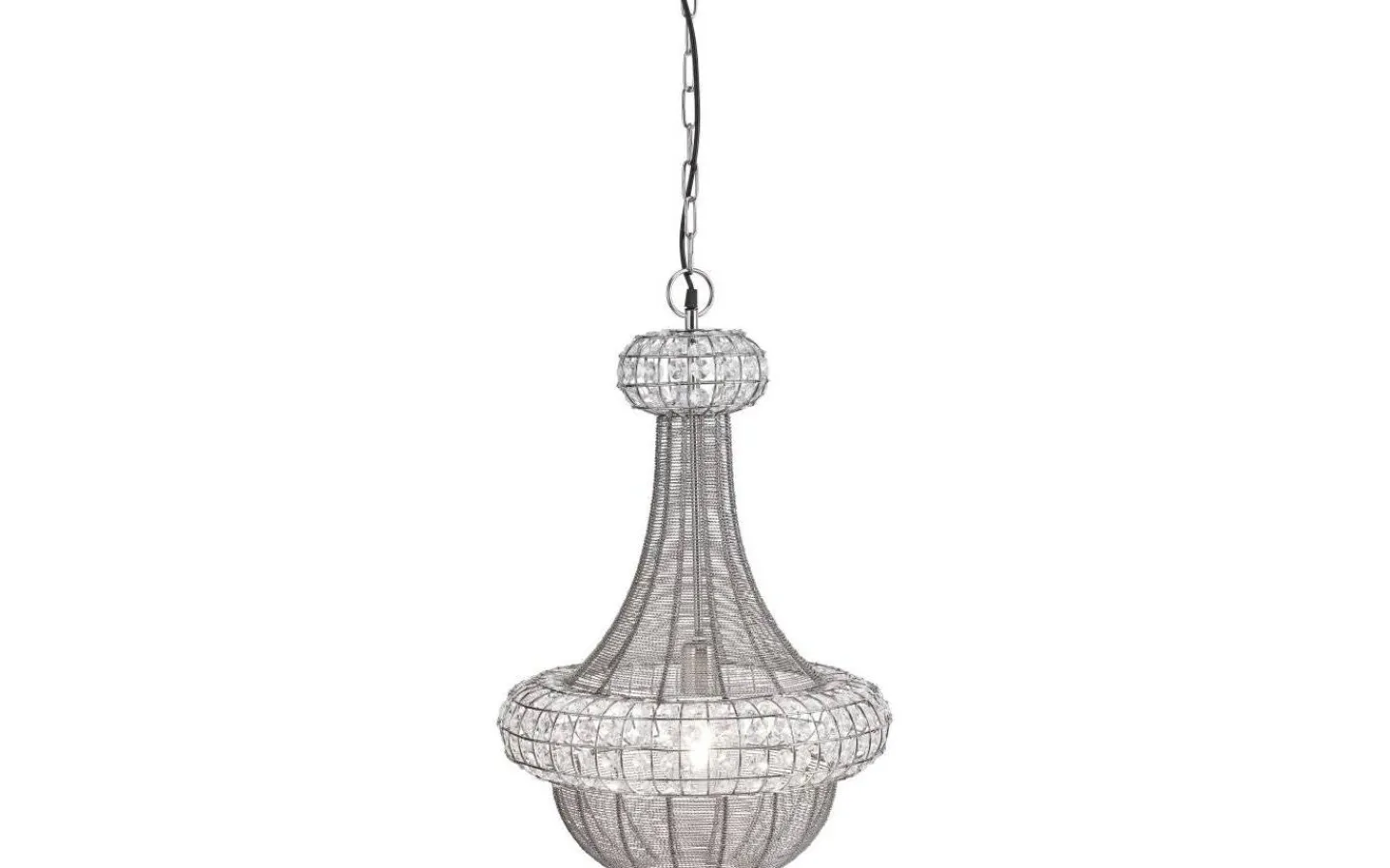 Hall & Trappa|Kristallampor<PR Home Saba Taklampa 42cm Silver