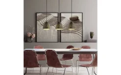 Eglo Safi Taklampa 70cm 3L Brun/Guld* Avlånga Taklampor