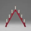 Saga Adventsljusstake Röd 56cm