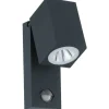 Sakeda Vägglampa med Sensor LED 5W 3000K Antracit IP44