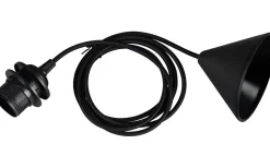 Takupphäng|Sladdställ Med Sockel<Trio Lighting Sala E27-upphängningssats 2m svart med textilsnöre