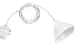 Trio Lighting Sala E27-upphängningssats 2m vit med plastlina* Takupphäng|Sladdställ Med Sockel