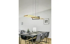 Avlånga Taklampor<Trio Lighting Salinas Takpendel LED matt mässing/matt svart