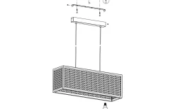 Eglo Sallicano Taklampa 73cm Svart* Avlånga Taklampor