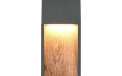 Vägglampor Utomhus<Trio Lighting Salmon Vägglampa LED trä/antracit IP44