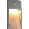 Trio Lighting Salmon Vägglampa LED trä/antracit rörelsesensor IP44* Vägglampor Utomhus