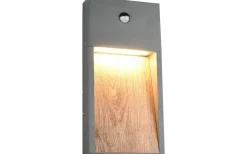 Trio Lighting Salmon Vägglampa LED trä/antracit rörelsesensor IP44* Vägglampor Utomhus