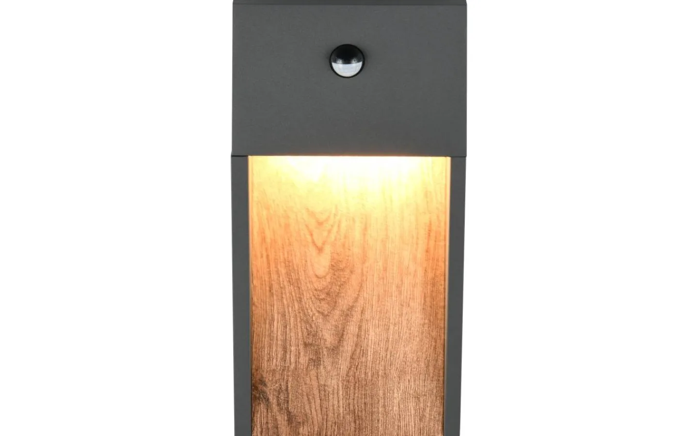 Trio Lighting Salmon Vägglampa LED trä/antracit rörelsesensor IP44* Vägglampor Utomhus