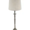 PR Home Salong Bordslampa 46cm Antiksilver* Bordslampor