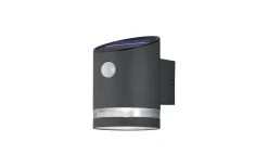 Solcellslampor Vägg|Visa Alla Solcellslampor<Reality Salta solcellsVägglampa antracitgrå rörelsesensor IP44