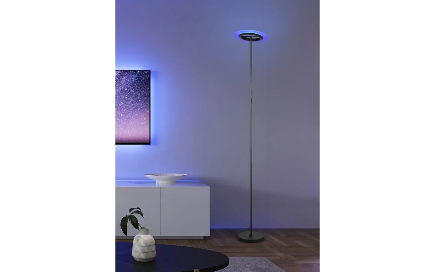 Reality Samba Golvlampa LED mattsvart RGB* Uplight