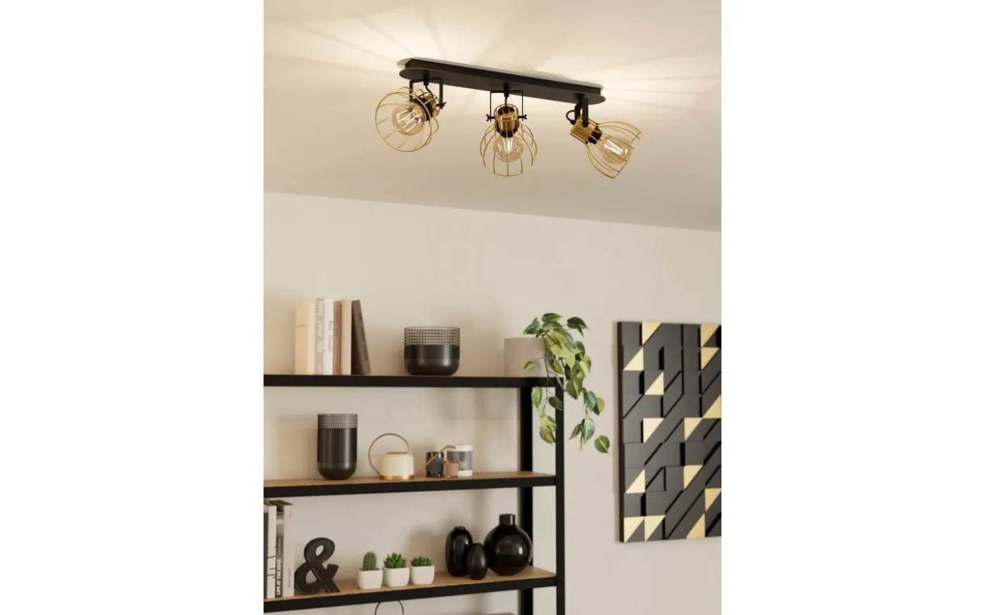 Sambatello Takspotlight 70cm Svart/Guld