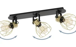Sambatello Takspotlight 70cm Svart/Guld