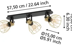 Sambatello Takspotlight 70cm Svart/Guld