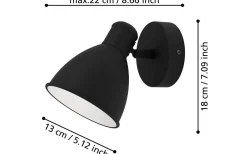 San Peri 1 Vägglampa GU10 LED 3000K 3W Svart IP44