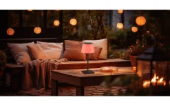 Uppladdningsbara Lampor Utomhus|Uppladdningsbara Lampor Utomhus<Reality Sanchez Laddbar Bordslampa LED RGBW Antracit IP44