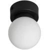 Sandhamn Plafond Ø7cm Svart/Opal IP44