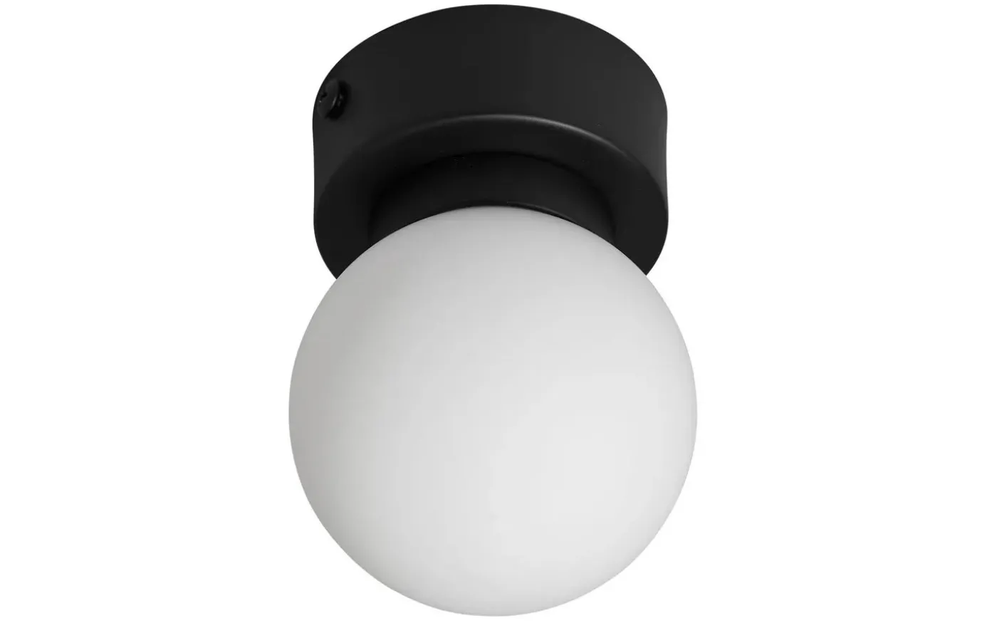 Sandhamn Plafond Ø7cm Svart/Opal IP44