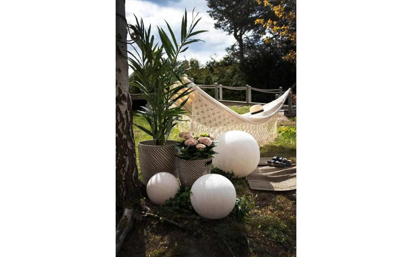 Sandhamn Trädgårdsklot IP44 50cm E27 Beige