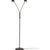 Aneta Sandnes Golvlampa Dubbel 140cm Svart/Krom* Golvläslampor