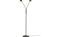 Aneta Sandnes Golvlampa Dubbel 140cm Svart/Krom* Golvläslampor