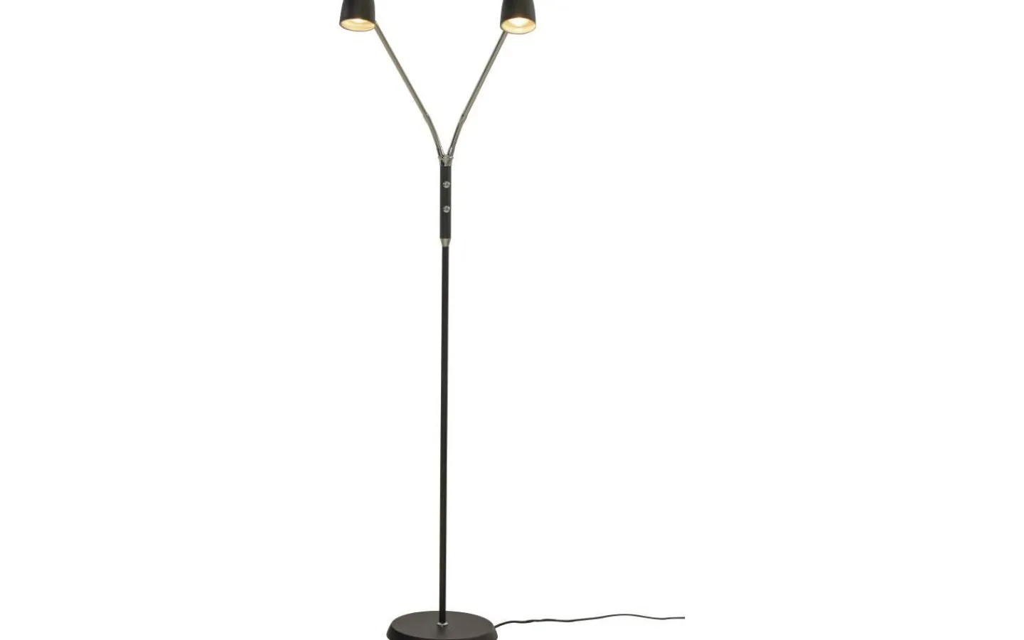 Aneta Sandnes Golvlampa Dubbel 140cm Svart/Krom* Golvläslampor