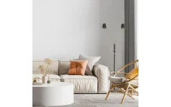 Aneta Sandnes Golvlampa Dubbel 140cm Svart/Krom* Golvläslampor