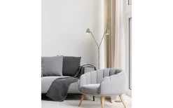 Aneta Sandnes Golvlampa Dubbel 140cm Stål* Golvläslampor