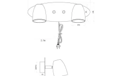 Aneta Sandnes Vägglampa 2L Svart* Sovrum|Läslampor