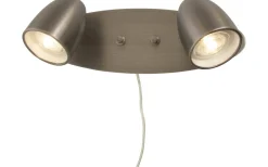 Sovrum|Läslampor<Aneta Sandnes Vägglampa 2L Tenn