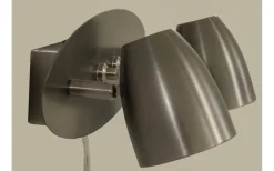 Sovrum|Läslampor<Aneta Sandnes Vägglampa 2L Tenn