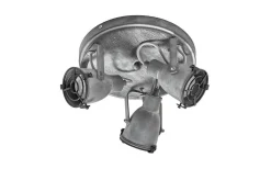 ArmaturHantverk Sandvik Takspotlight 3L Ø22cm Grå* Runda Takspotlights|Takspot Med 3 Lampor
